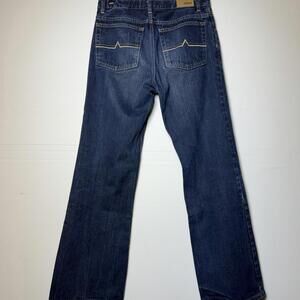 Vintage Urban Pipeline Slim Straight Denim Adjustable Blue Jeans Sz 8 Regular